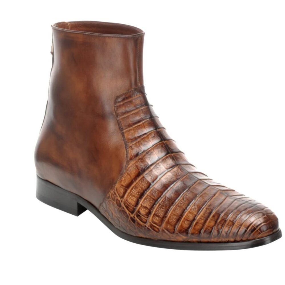 Franco Cuadra Damian Dress Boots Cocodile & Calf Handmade in Mexico Size 9